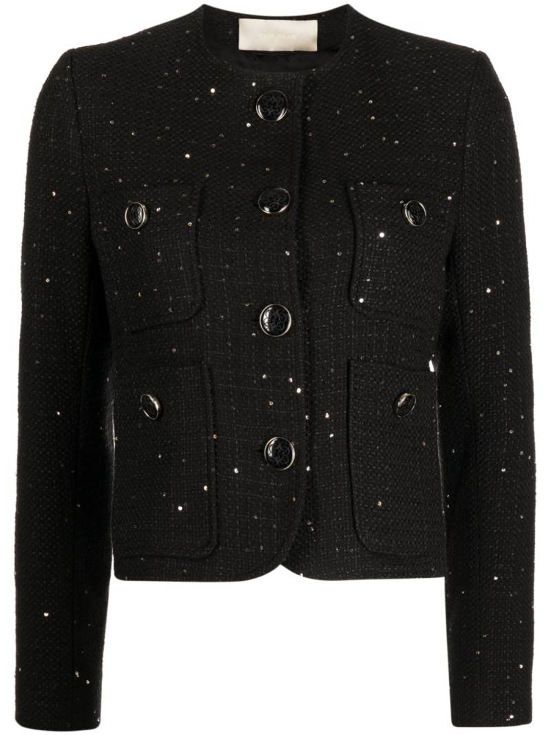 Elie Saab metallic-threading tweed jacket - Black von Elie Saab