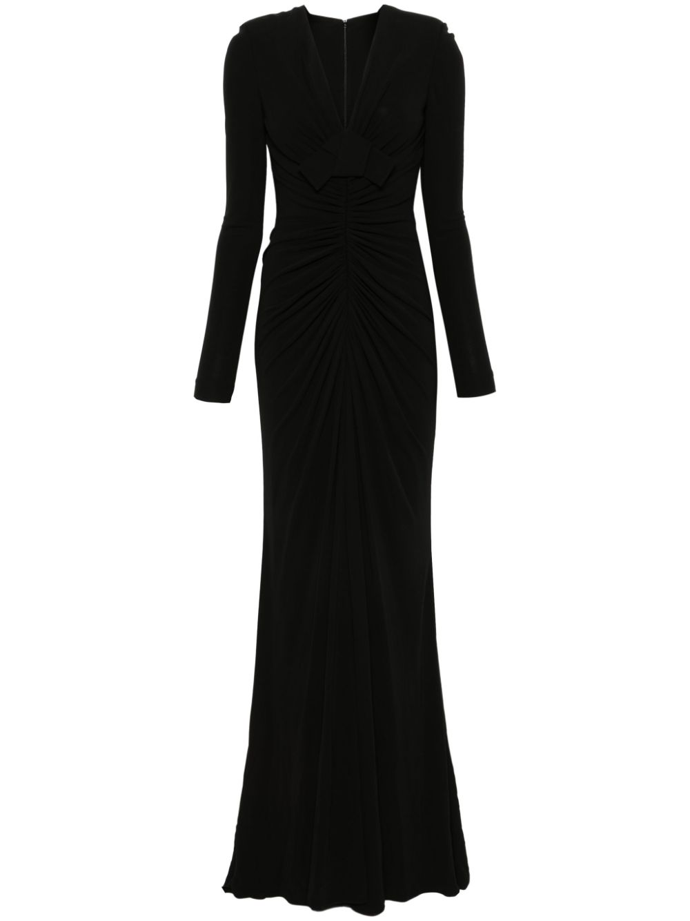 Elie Saab ruched-detail gown - Black von Elie Saab