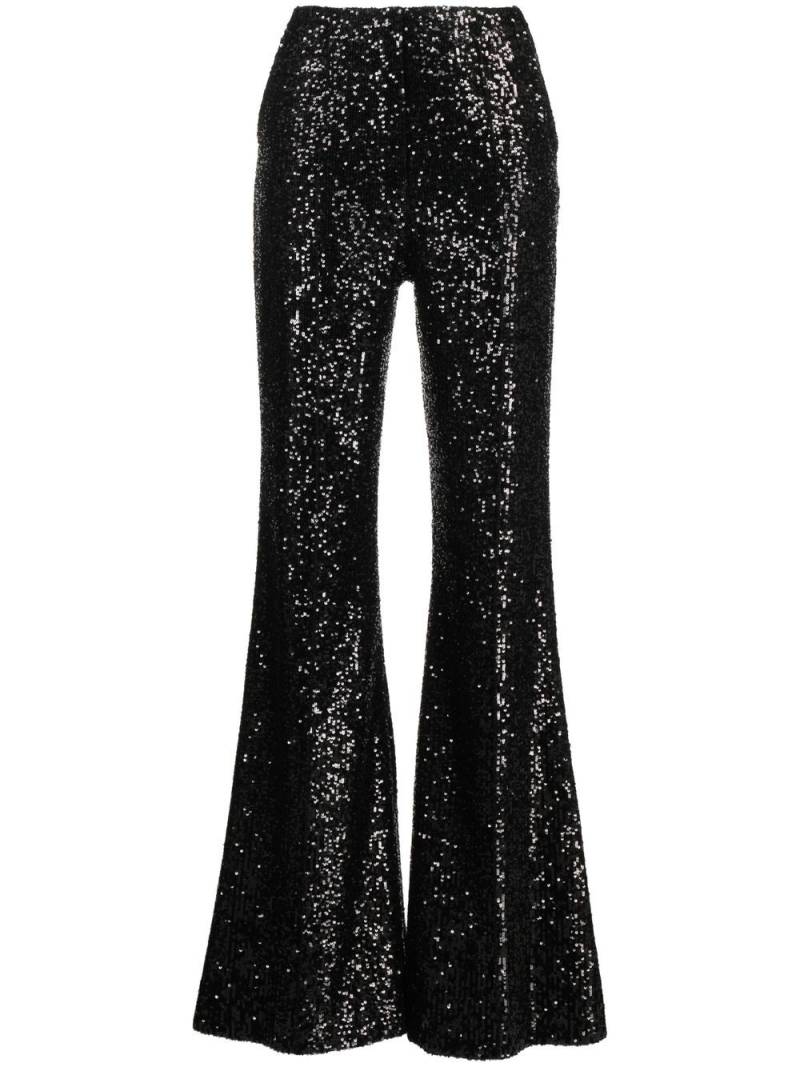 Elie Saab sequin-embellished flared trousers - Black von Elie Saab