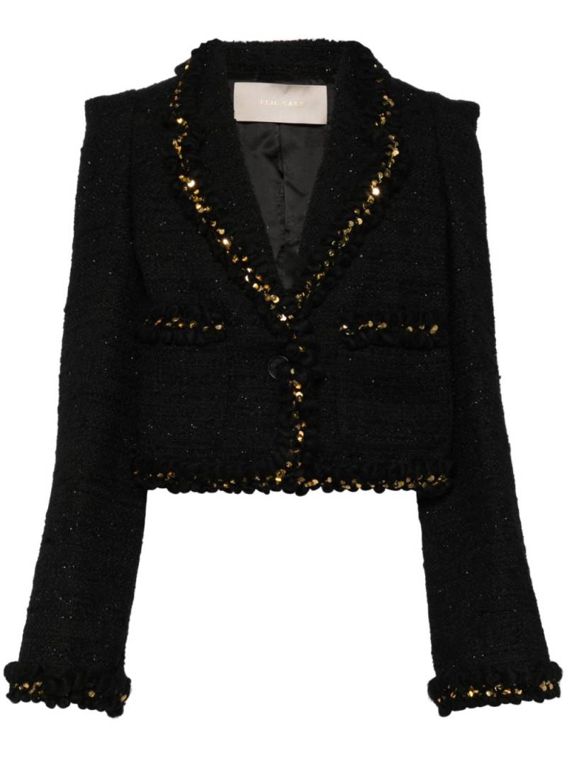 Elie Saab sequin tweed jacket - Black von Elie Saab