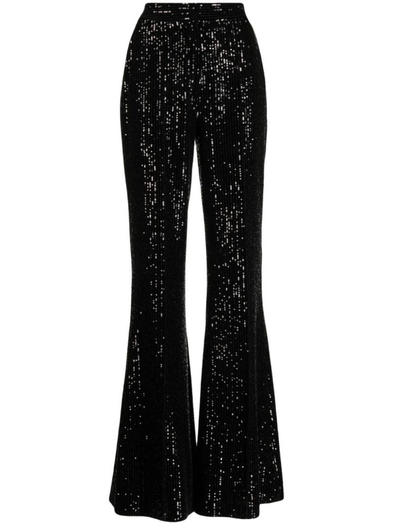 Elie Saab sequinned flared trousers - Black von Elie Saab