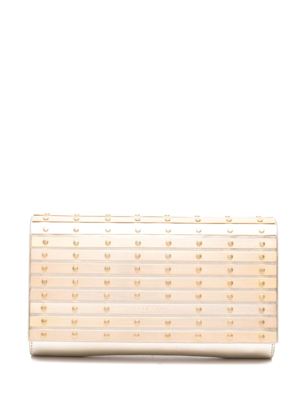 Elie Saab stud-embellished leather clutch - Gold von Elie Saab