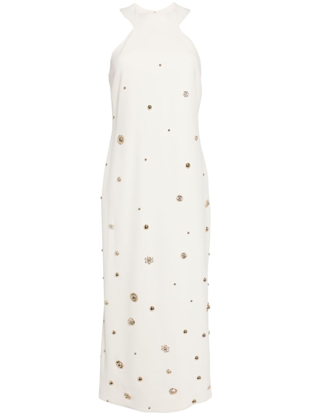 Elie Saab stud-embellished midi dress - White von Elie Saab