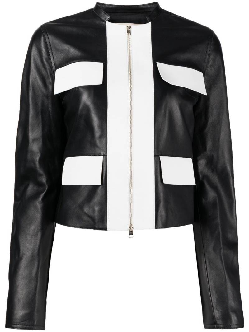 Elie Saab two-tone lambskin jacket - Black von Elie Saab