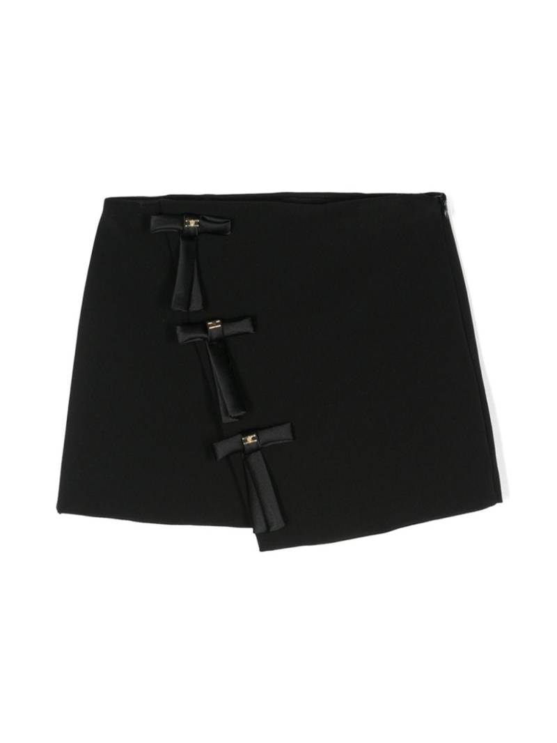 Elisabetta Franchi La Mia Bambina bow-embellished miniskirt - Black von Elisabetta Franchi La Mia Bambina