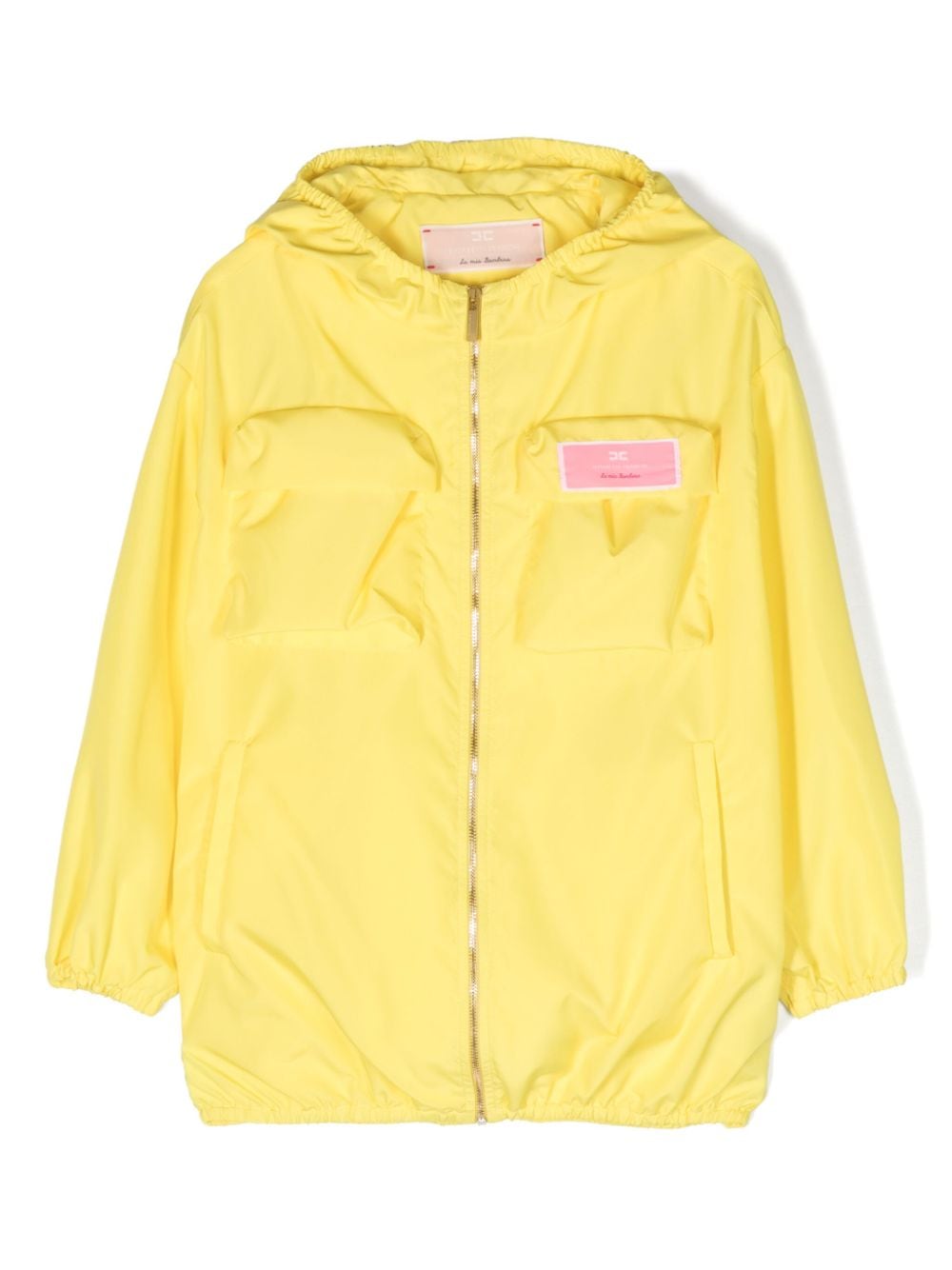 Elisabetta Franchi La Mia Bambina drop-shoulder hooded jacket - Yellow von Elisabetta Franchi La Mia Bambina