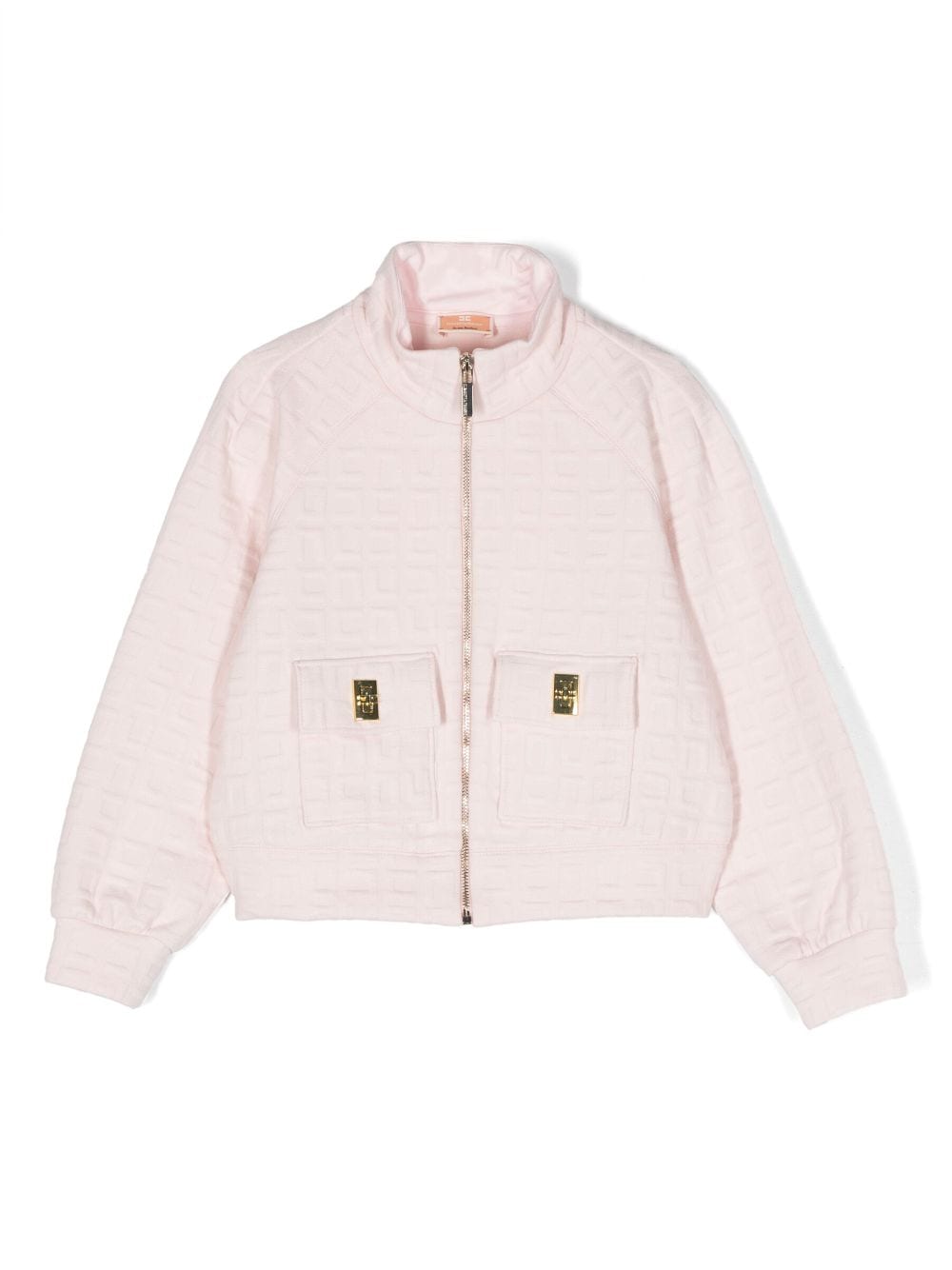 Elisabetta Franchi La Mia Bambina embossed-logo zip-up jacket - Pink von Elisabetta Franchi La Mia Bambina