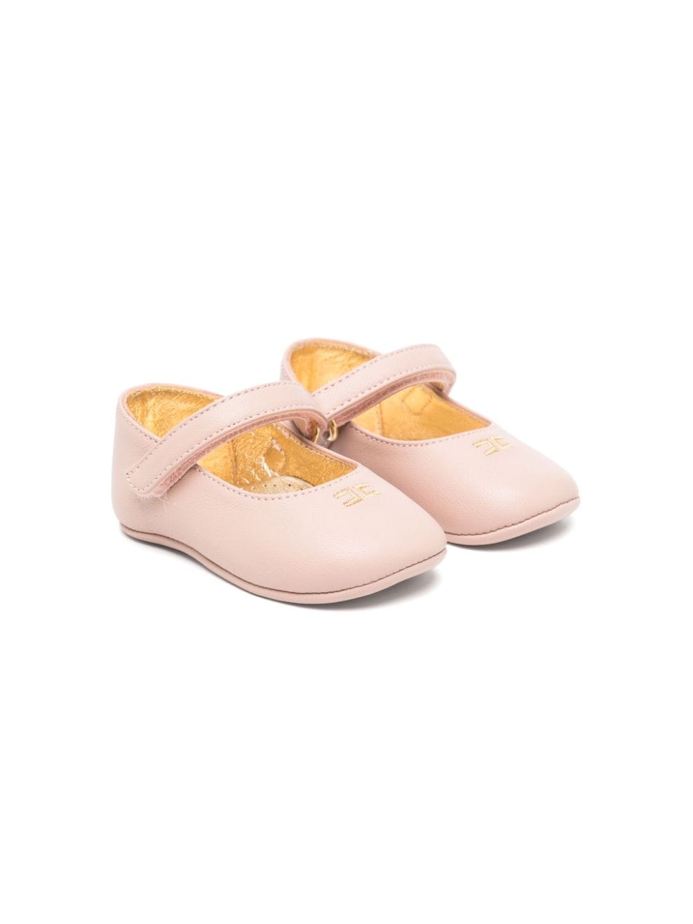 Elisabetta Franchi La Mia Bambina embroidered-logo ballerinas shoes - Pink von Elisabetta Franchi La Mia Bambina