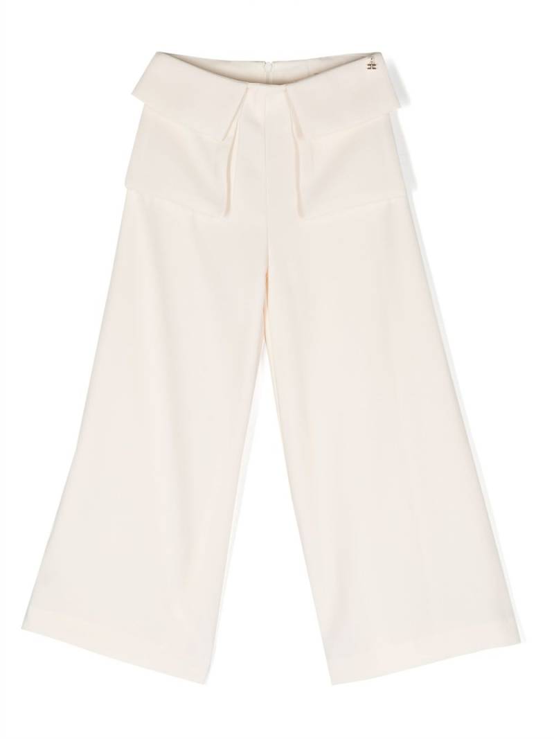 Elisabetta Franchi La Mia Bambina flap-pockets straight-leg trousers - Neutrals von Elisabetta Franchi La Mia Bambina