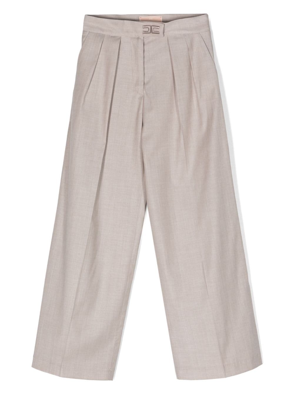 Elisabetta Franchi La Mia Bambina high-waist palazzo trousers - Neutrals von Elisabetta Franchi La Mia Bambina