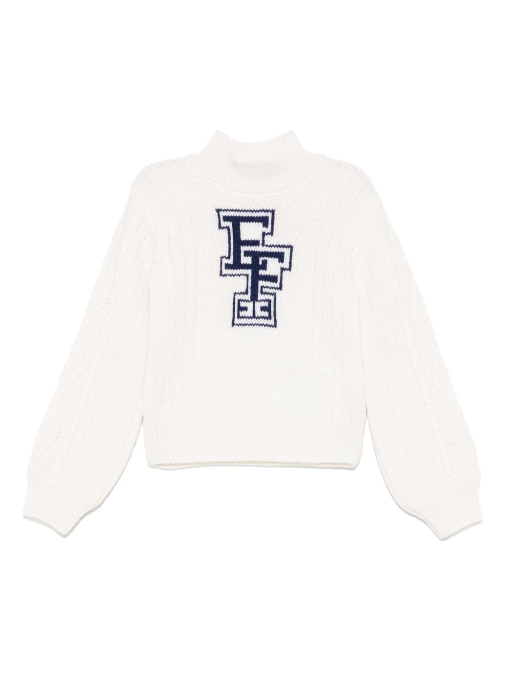 Elisabetta Franchi La Mia Bambina intarsia-logo sweater - White von Elisabetta Franchi La Mia Bambina