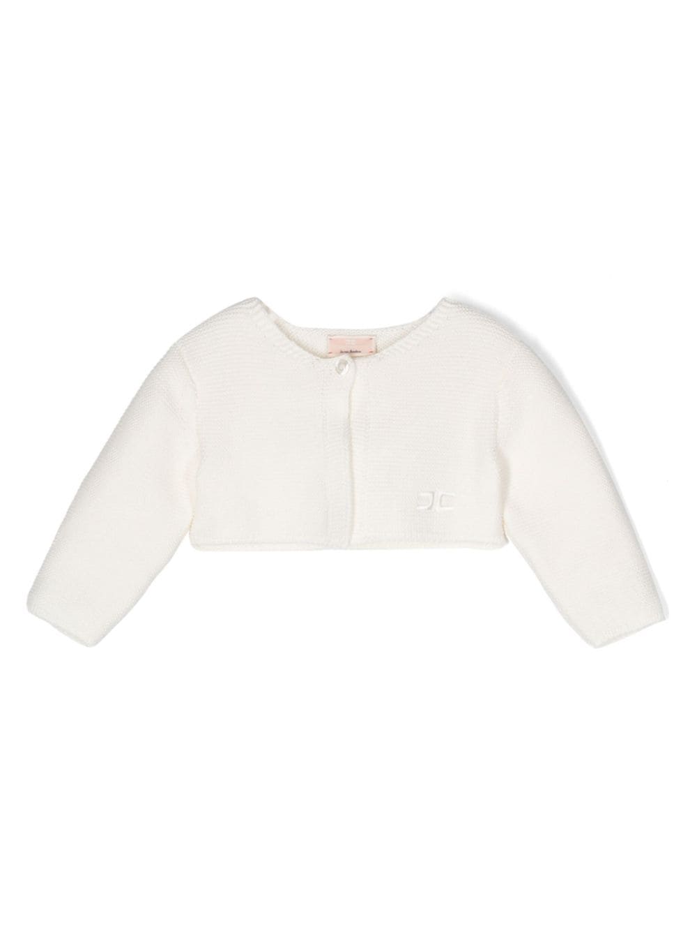 Elisabetta Franchi La Mia Bambina knitted cotton cardigan - Neutrals von Elisabetta Franchi La Mia Bambina