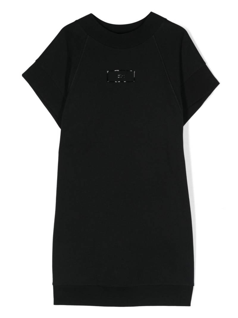 Elisabetta Franchi La Mia Bambina logo-appliqué jersey dress - Black von Elisabetta Franchi La Mia Bambina