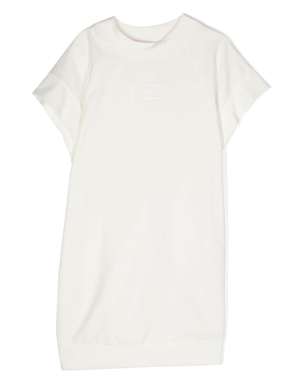 Elisabetta Franchi La Mia Bambina logo-appliqué jersey dress - White von Elisabetta Franchi La Mia Bambina