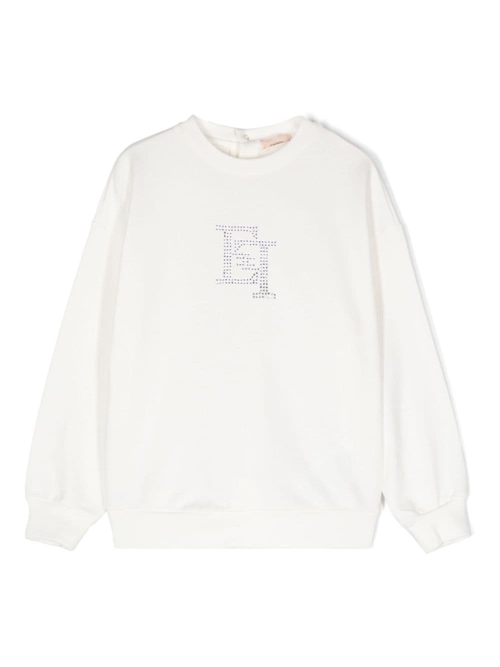 Elisabetta Franchi La Mia Bambina logo-embellished sweatshirt - White von Elisabetta Franchi La Mia Bambina