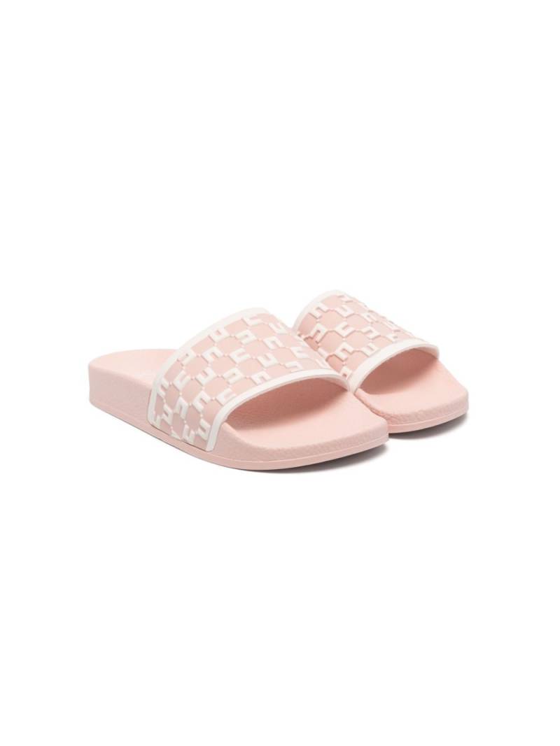 Elisabetta Franchi La Mia Bambina logo-embossed slides - Pink von Elisabetta Franchi La Mia Bambina