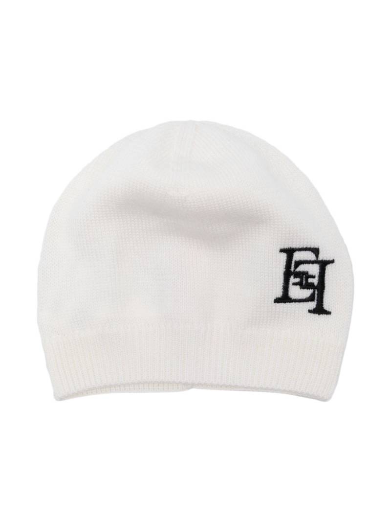 Elisabetta Franchi La Mia Bambina logo-embroidered beanie - White von Elisabetta Franchi La Mia Bambina