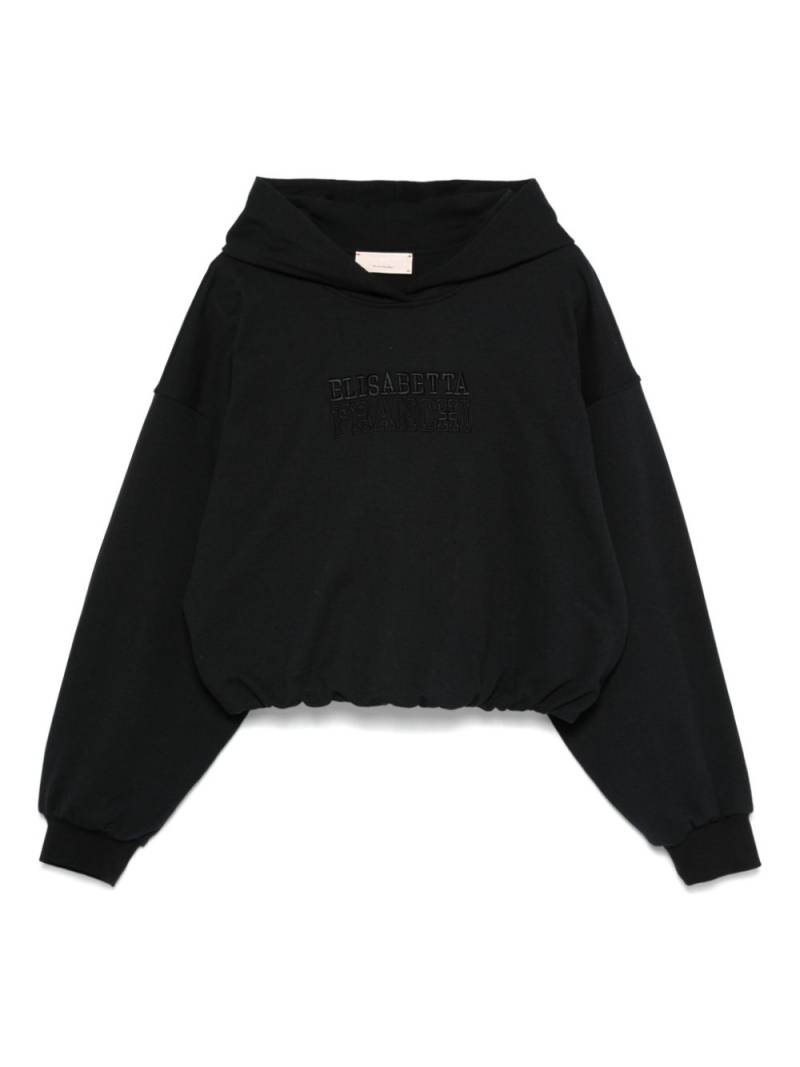 Elisabetta Franchi La Mia Bambina logo-embroidered hoodie - Black von Elisabetta Franchi La Mia Bambina