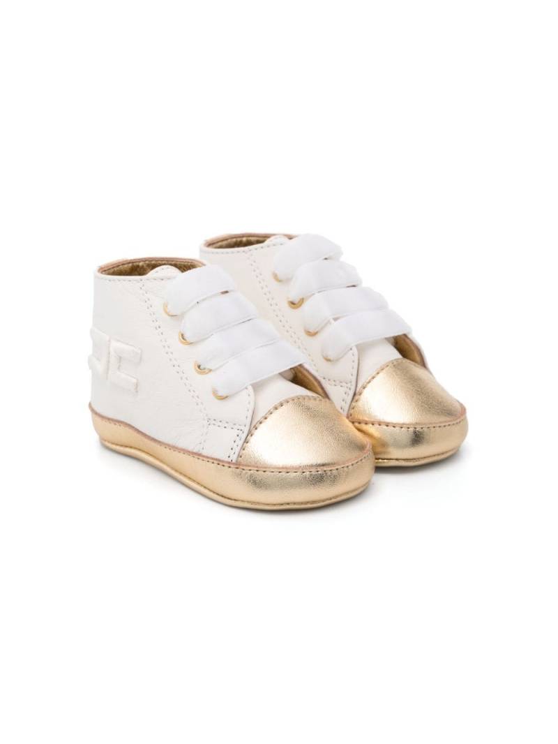 Elisabetta Franchi La Mia Bambina logo-embroidered pre-walkers - White von Elisabetta Franchi La Mia Bambina