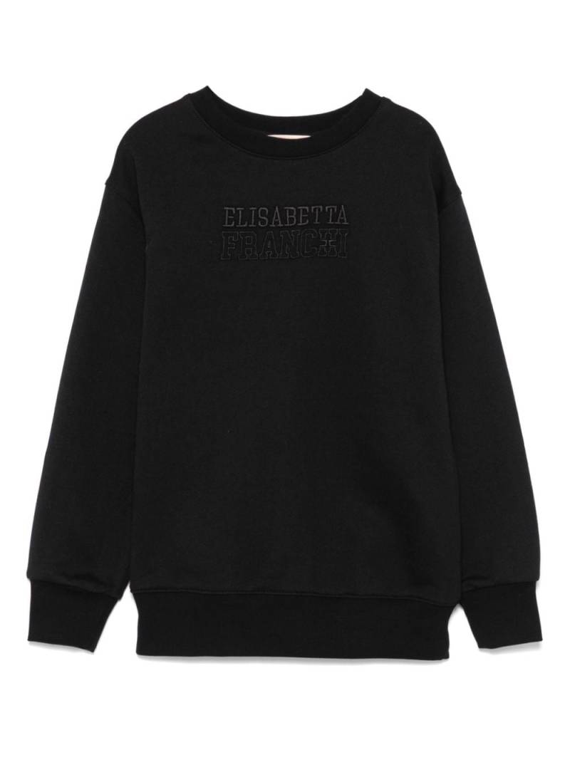 Elisabetta Franchi La Mia Bambina logo-embroidered sweatshirt - Black von Elisabetta Franchi La Mia Bambina