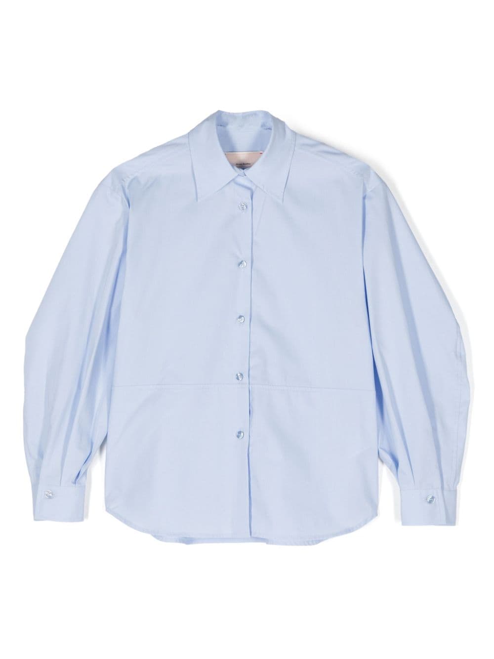 Elisabetta Franchi La Mia Bambina logo-flocked shirt - Blue von Elisabetta Franchi La Mia Bambina