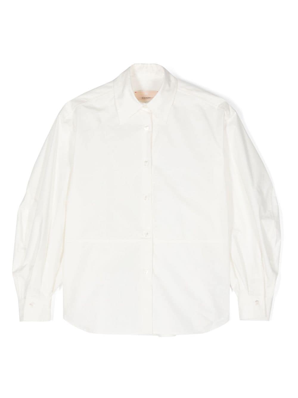 Elisabetta Franchi La Mia Bambina logo-flocked shirt - White von Elisabetta Franchi La Mia Bambina