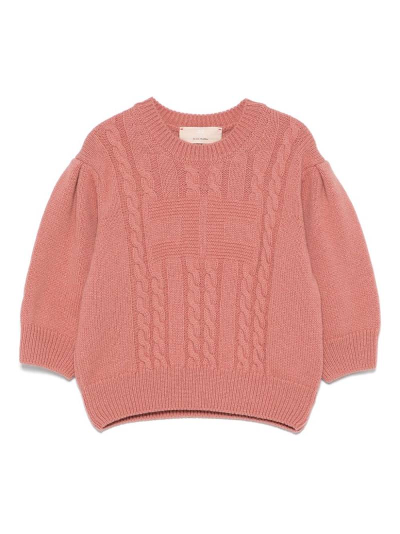 Elisabetta Franchi La Mia Bambina logo-intarsia sweater - Pink von Elisabetta Franchi La Mia Bambina