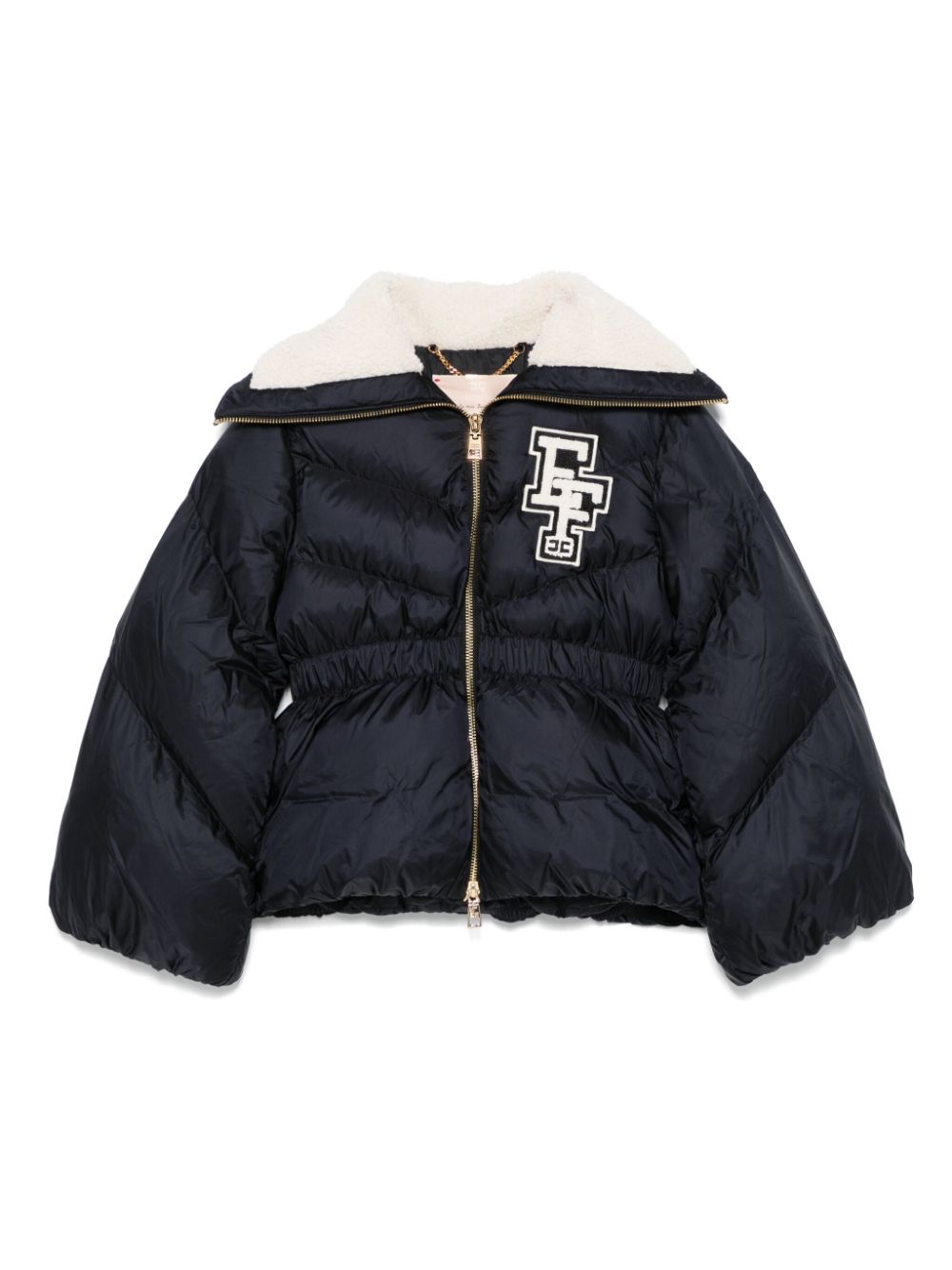 Elisabetta Franchi La Mia Bambina logo-patch puffer jacket - Black von Elisabetta Franchi La Mia Bambina