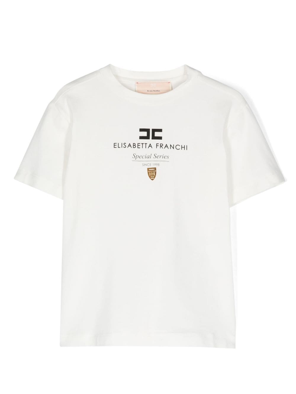 Elisabetta Franchi La Mia Bambina logo-plaque T-shirt - White von Elisabetta Franchi La Mia Bambina