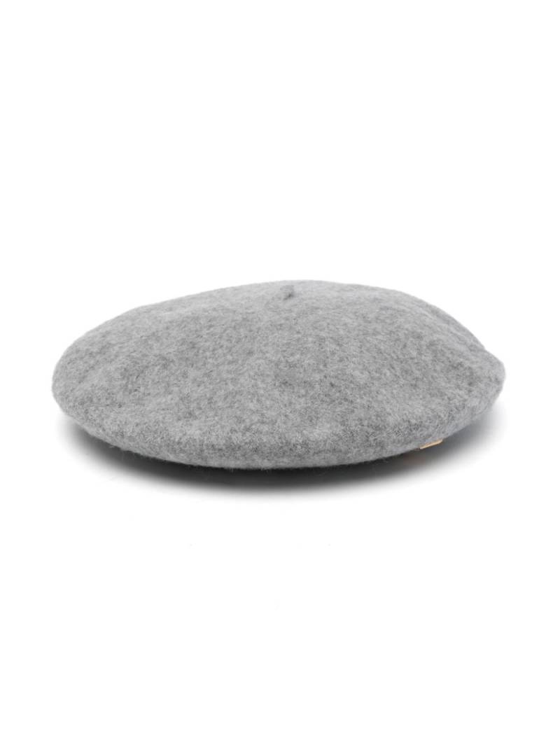 Elisabetta Franchi La Mia Bambina logo-plaque beret - Grey von Elisabetta Franchi La Mia Bambina