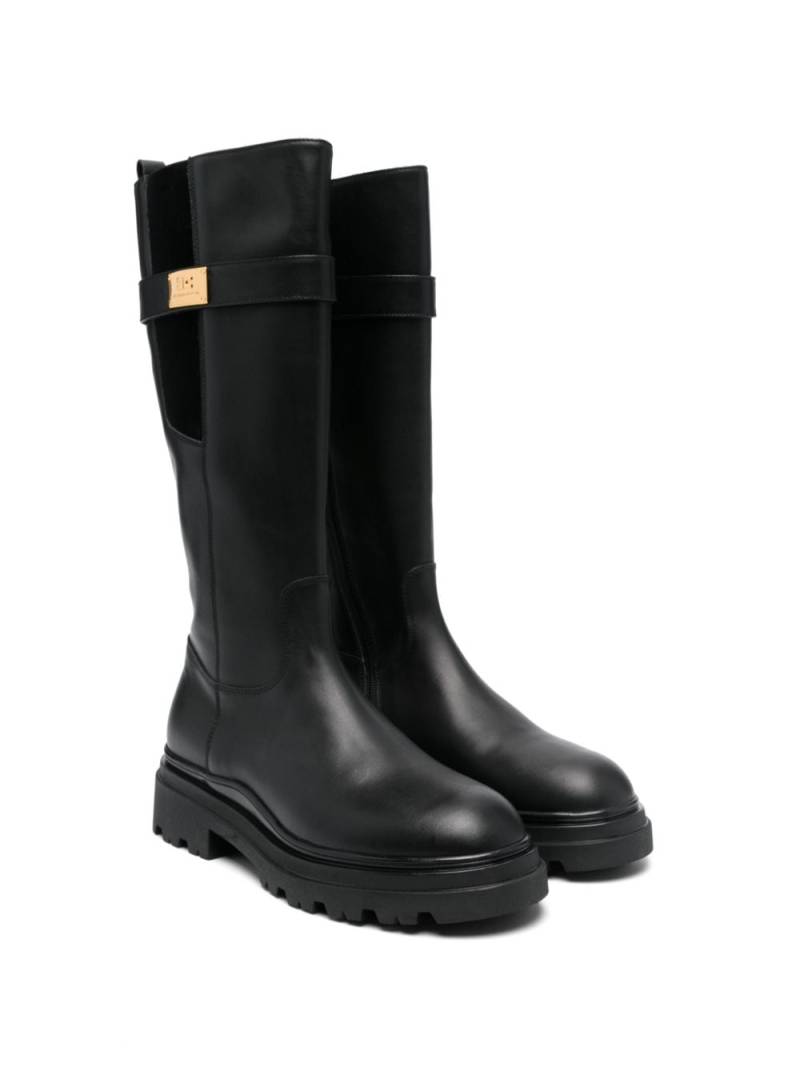 Elisabetta Franchi La Mia Bambina logo-plaque boots - Black von Elisabetta Franchi La Mia Bambina