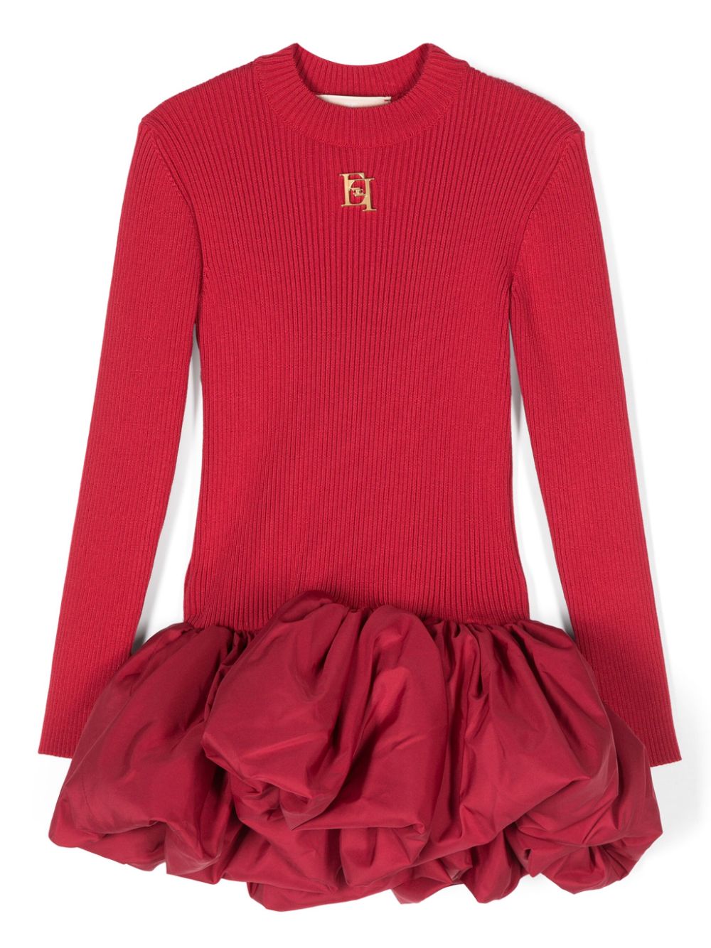 Elisabetta Franchi La Mia Bambina logo-plaque dress - Red von Elisabetta Franchi La Mia Bambina