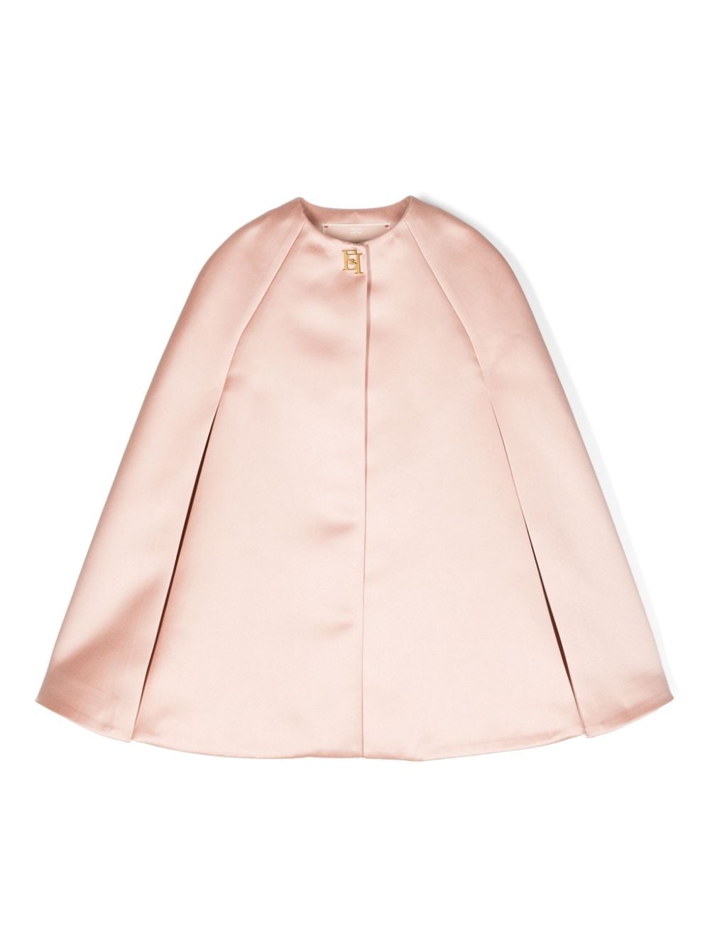 Elisabetta Franchi La Mia Bambina logo-plaque satin cape - Pink von Elisabetta Franchi La Mia Bambina