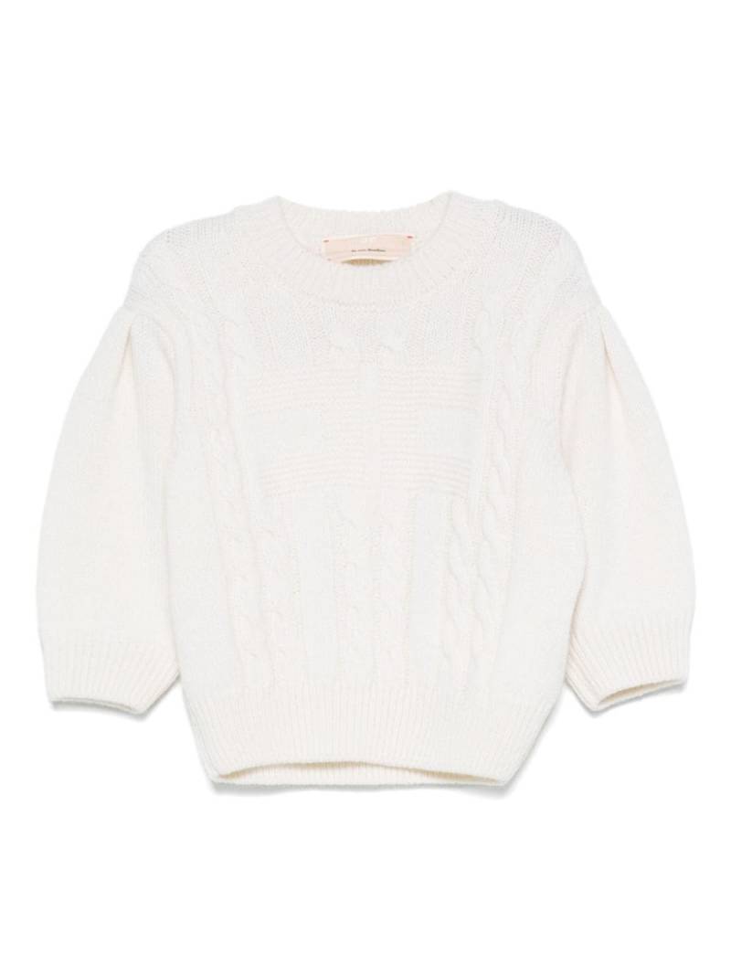 Elisabetta Franchi La Mia Bambina merino sweater - Neutrals von Elisabetta Franchi La Mia Bambina