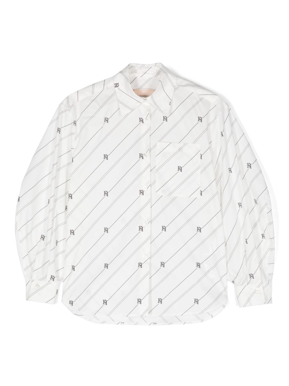 Elisabetta Franchi La Mia Bambina monogram-pattern shirt - White von Elisabetta Franchi La Mia Bambina