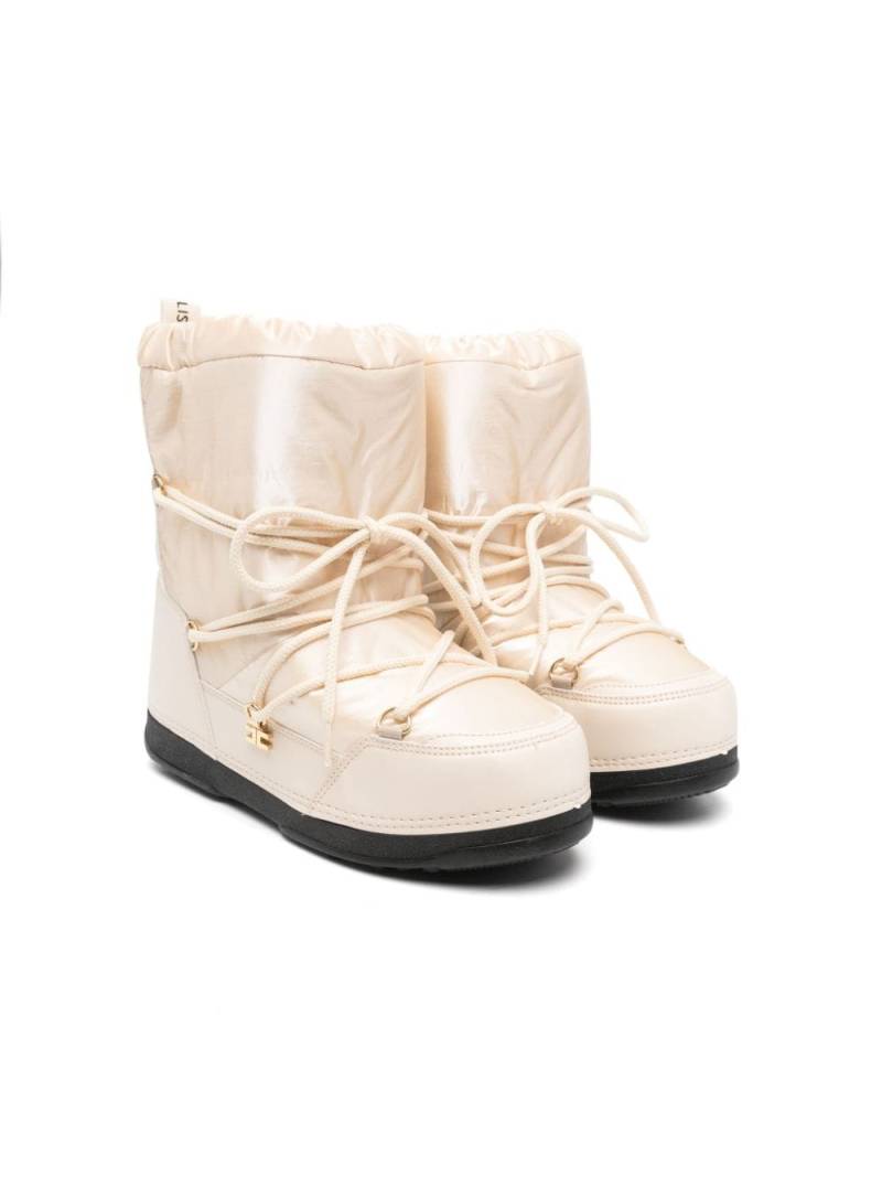 Elisabetta Franchi La Mia Bambina padded snow boots - Neutrals von Elisabetta Franchi La Mia Bambina