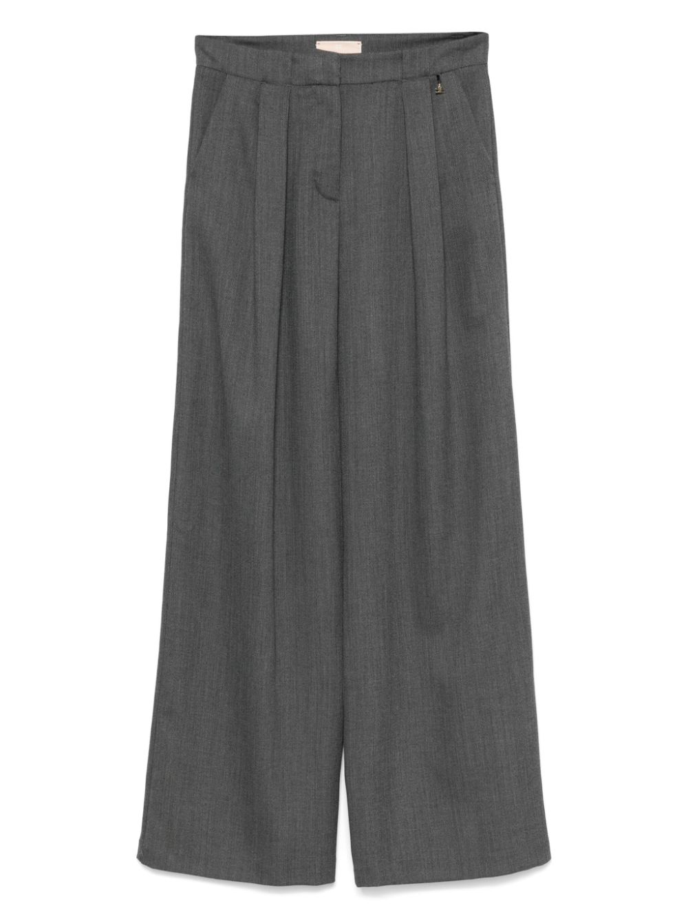 Elisabetta Franchi La Mia Bambina pleat-detail palazzo pants - Grey von Elisabetta Franchi La Mia Bambina