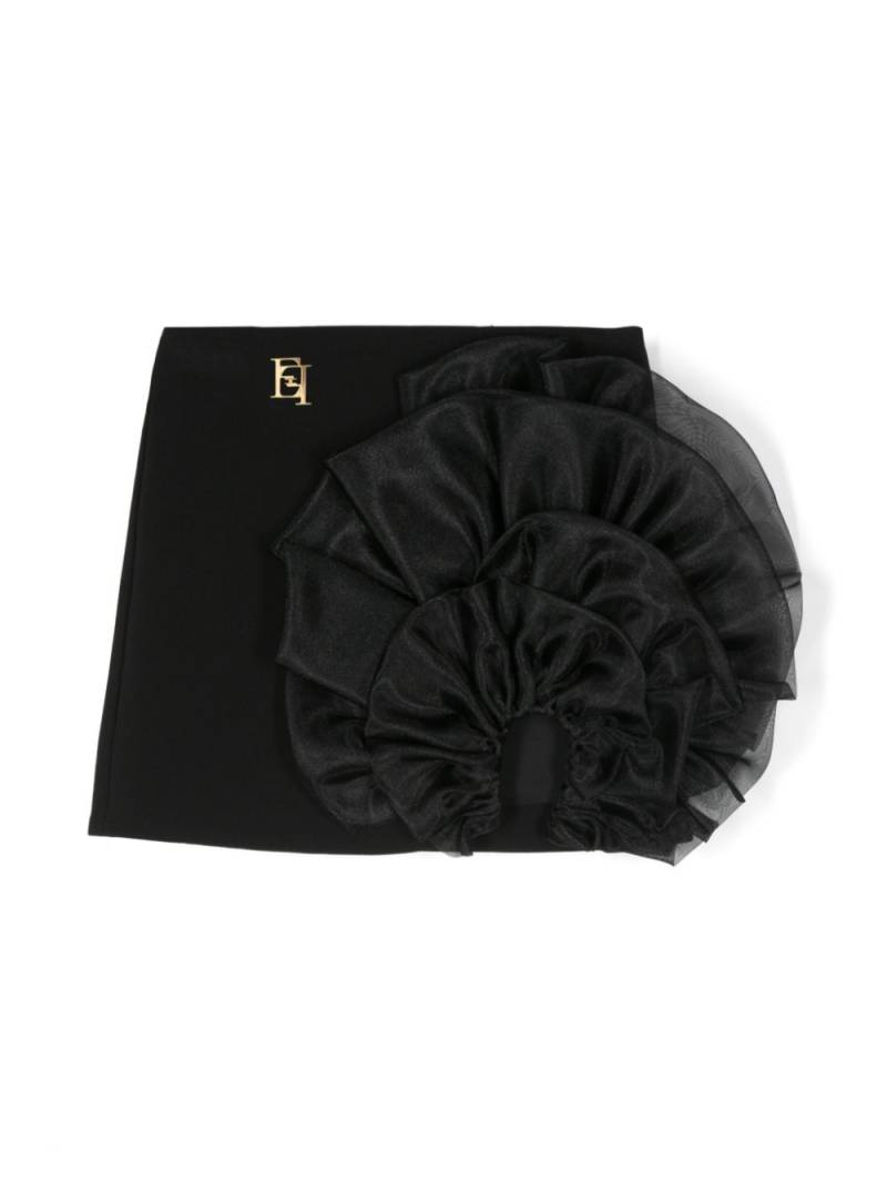 Elisabetta Franchi La Mia Bambina ruffled-detail mini skirt - Black von Elisabetta Franchi La Mia Bambina