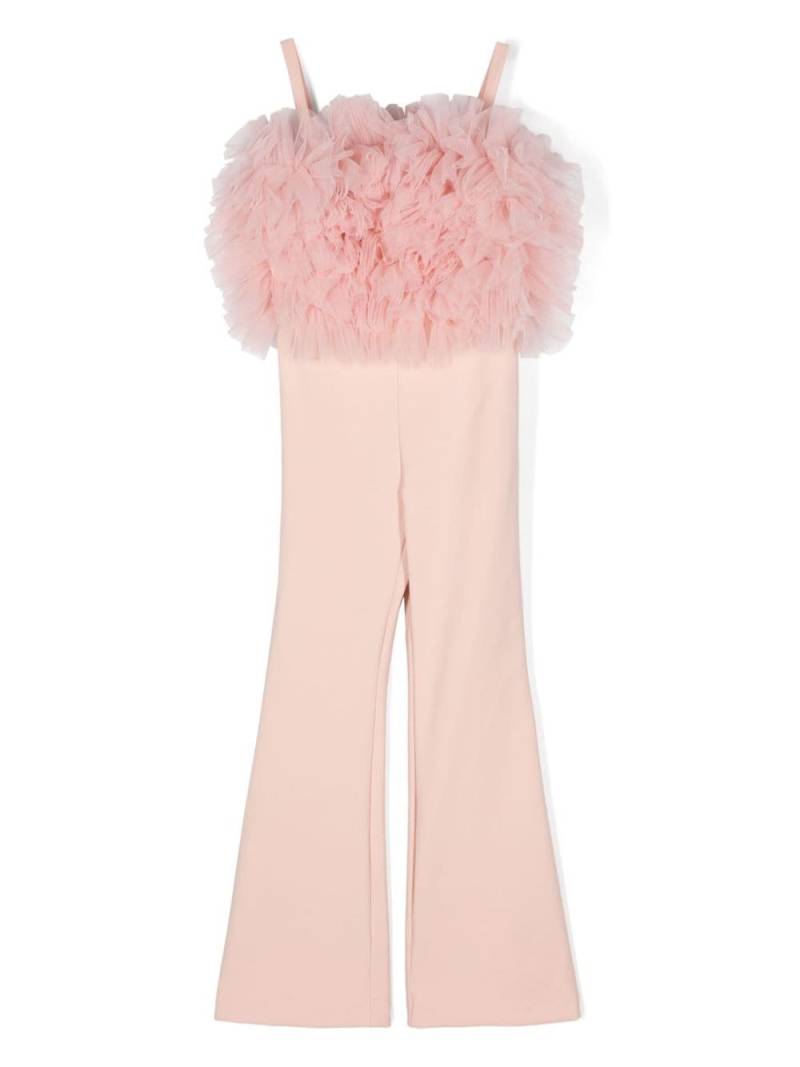 Elisabetta Franchi La Mia Bambina tulle-inserts jumpsuit - Pink von Elisabetta Franchi La Mia Bambina