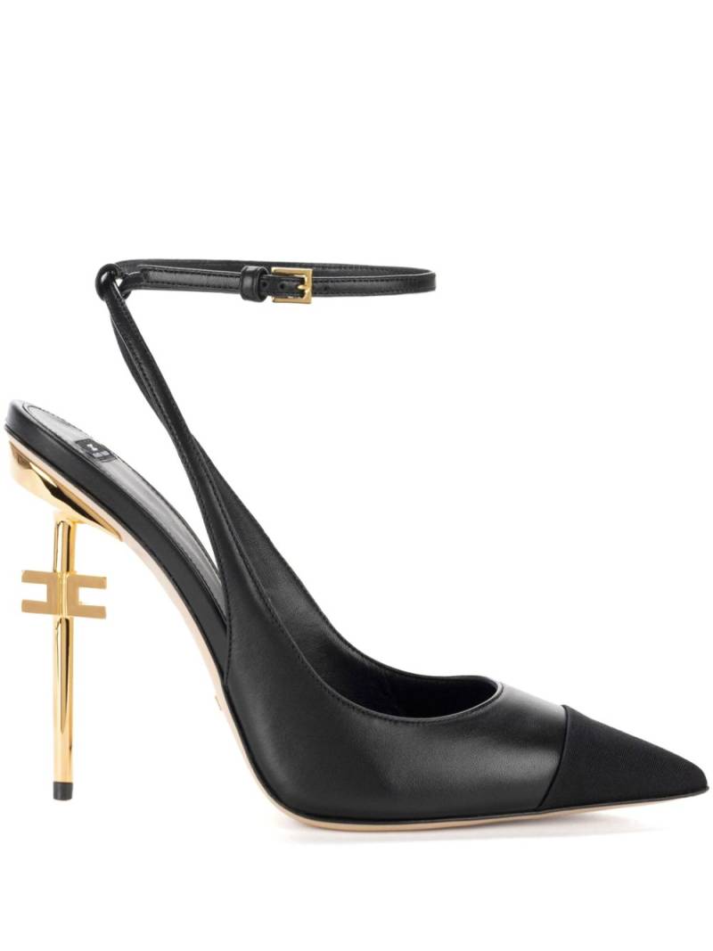 Elisabetta Franchi 105mm leather pumps - Black von Elisabetta Franchi