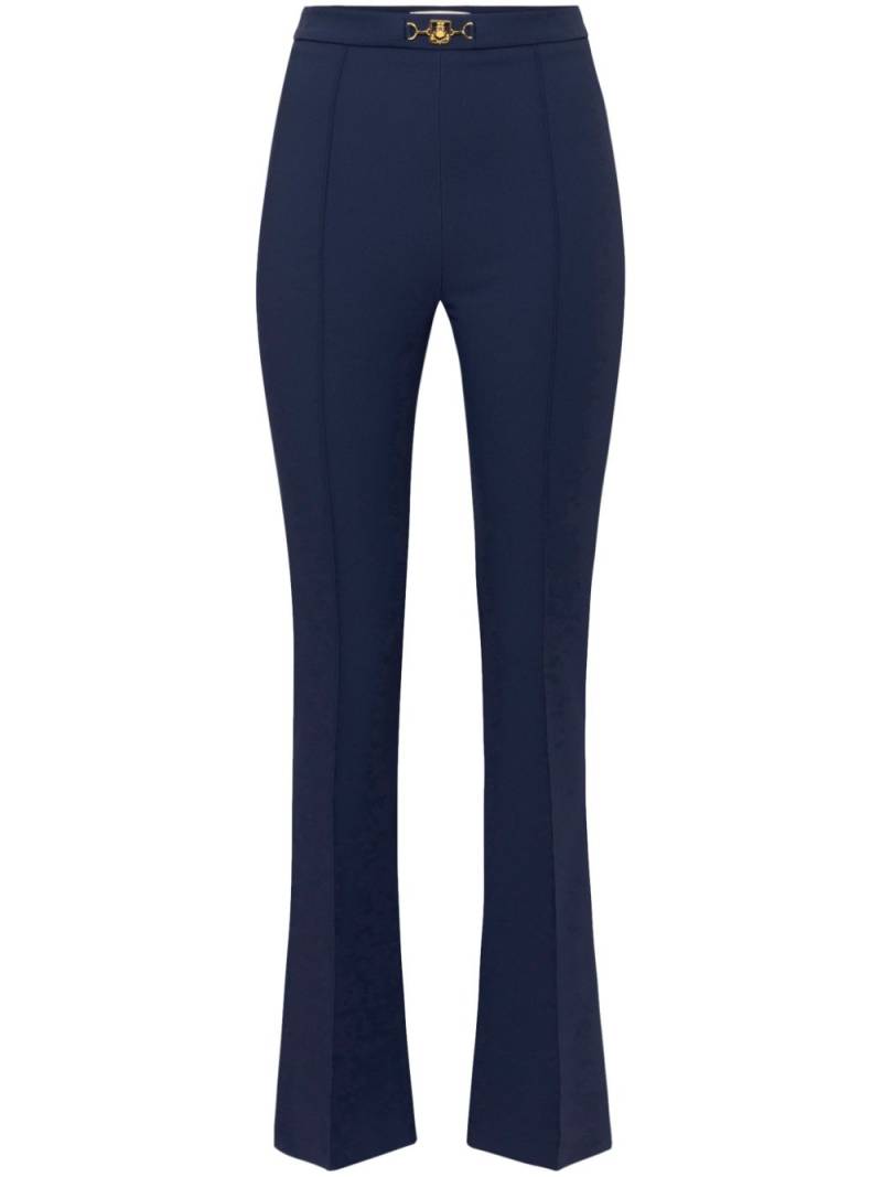 Elisabetta Franchi Buckle-detailing trousers - Blue von Elisabetta Franchi