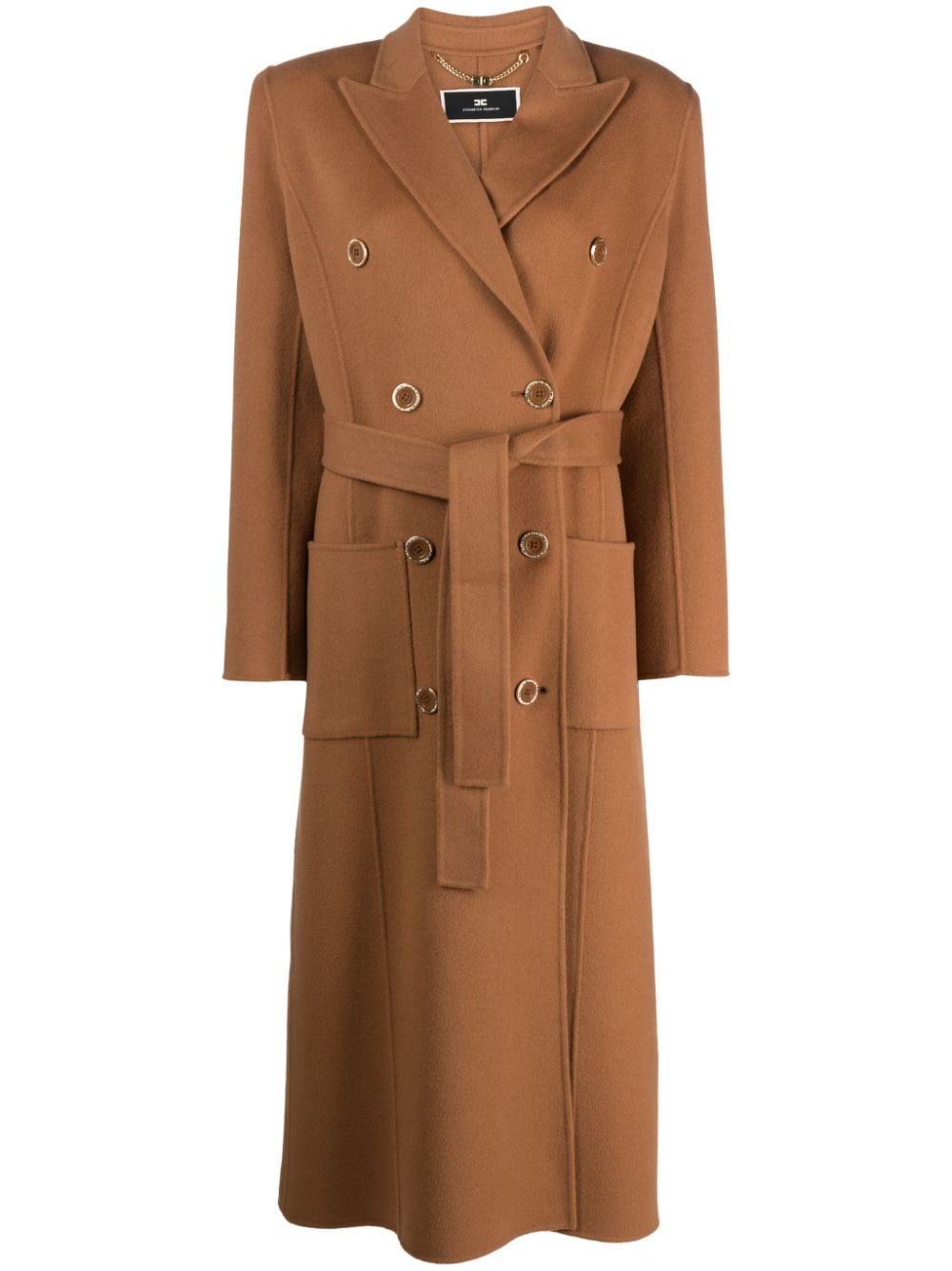 Elisabetta Franchi Daily belted wool coat - Brown von Elisabetta Franchi