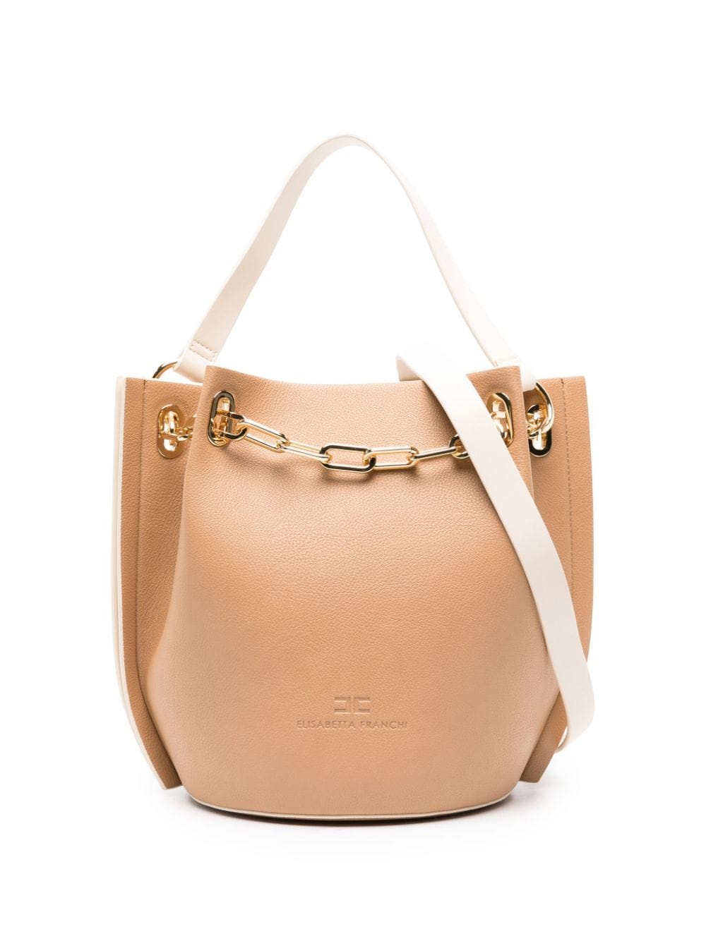 Elisabetta Franchi Dune faux-leather bucket bag - Neutrals von Elisabetta Franchi