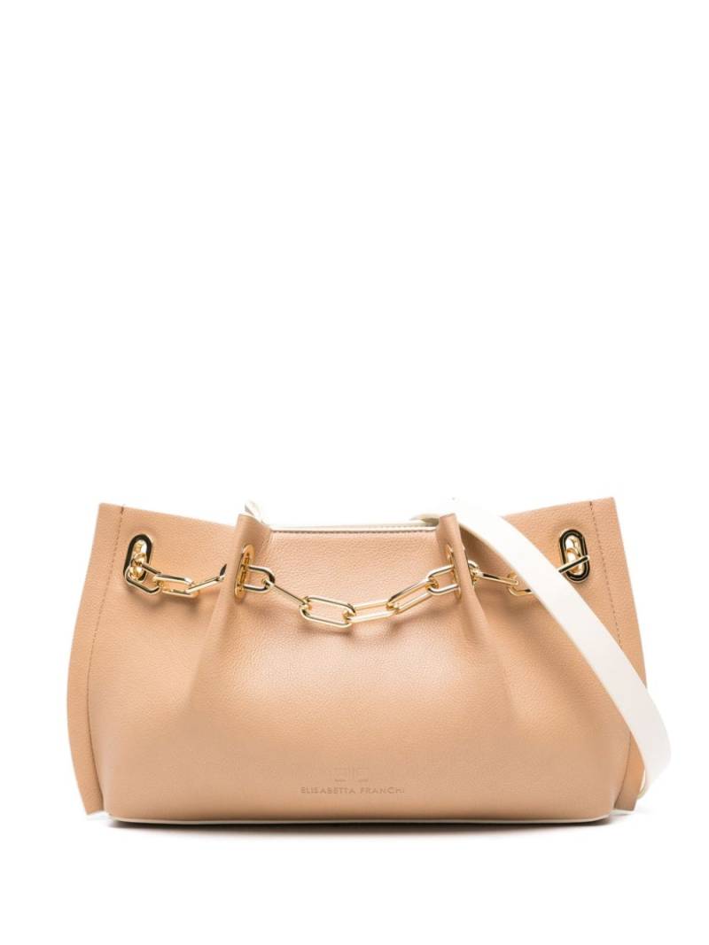 Elisabetta Franchi Dune grained shoulder bag - Neutrals von Elisabetta Franchi