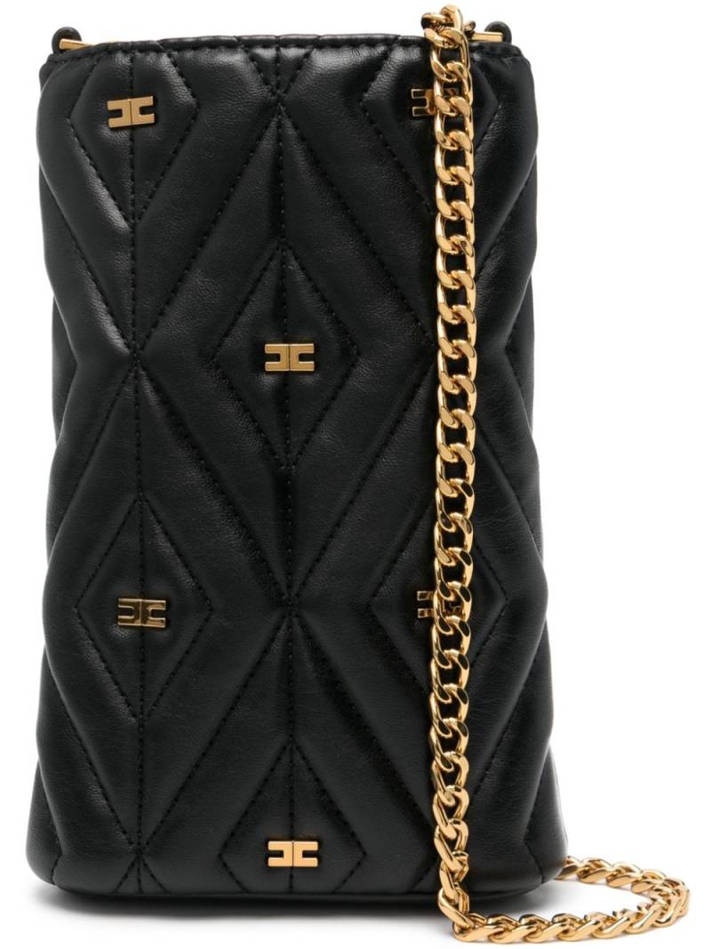 Elisabetta Franchi Étoile quilted phone case - Black von Elisabetta Franchi