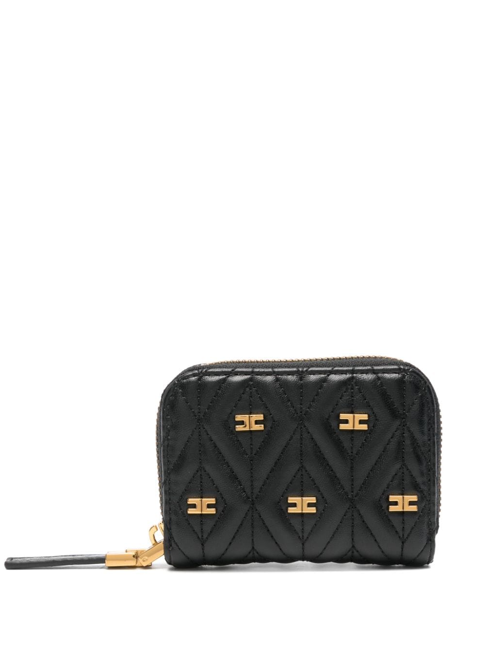 Elisabetta Franchi Étoile quilted wallet - Black von Elisabetta Franchi