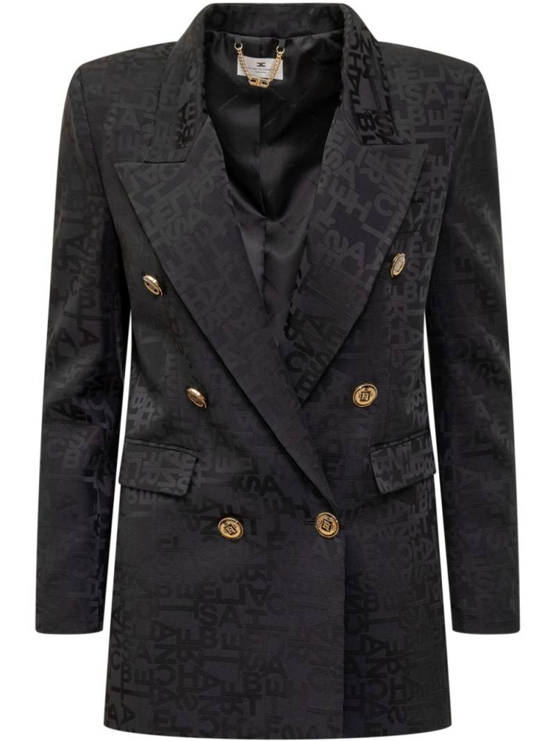 Elisabetta Franchi Jacquard Lettering blazer - Black von Elisabetta Franchi