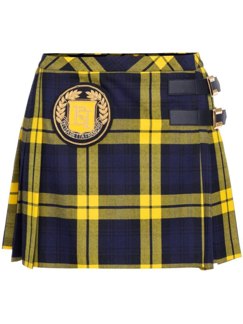 Elisabetta Franchi Tartan design skirt - Blue von Elisabetta Franchi