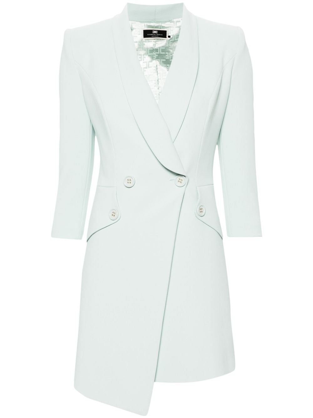 Elisabetta Franchi asymmetric cady blazer minidress - Green von Elisabetta Franchi