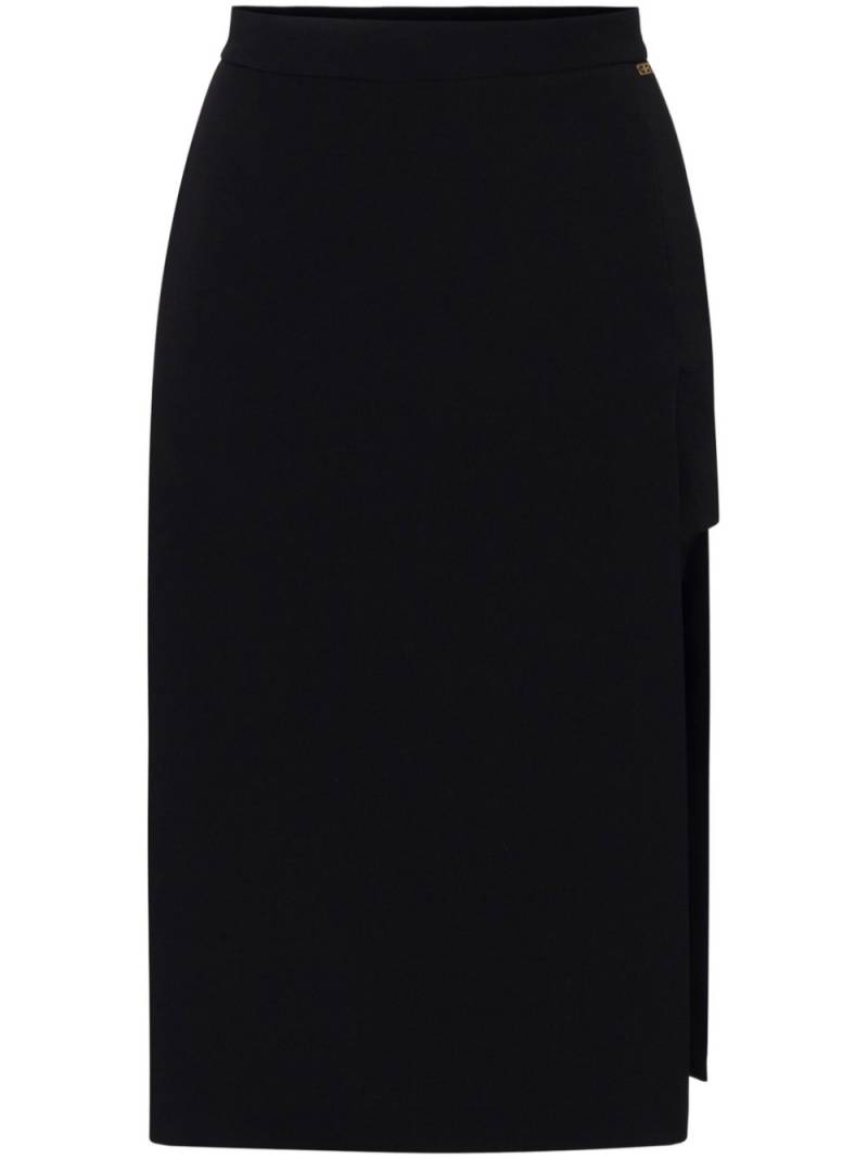 Elisabetta Franchi asymmetric midi skirt - Black von Elisabetta Franchi